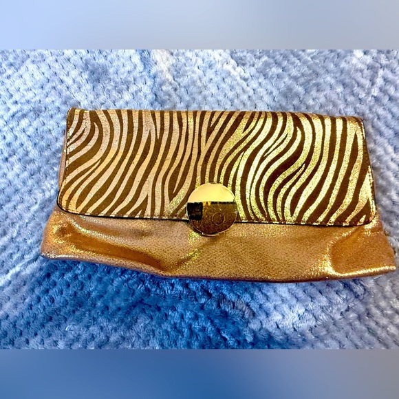 Zebra Inspired Bronze Clutch - Picture 2 of 5